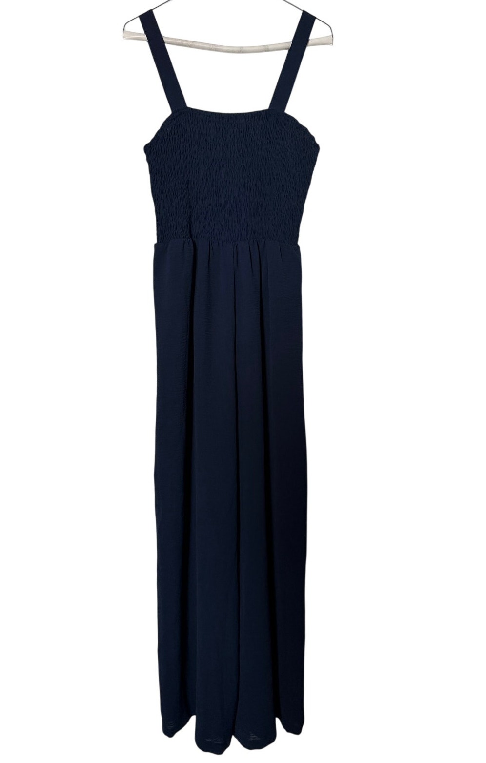 Dokotoo Navy Blue Wide Leg Jumpsuit Xl Minimalistic Summer Casual Vacation